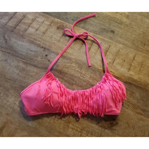 VS Pink Fringe Bikini Top - Picture 2 of 5